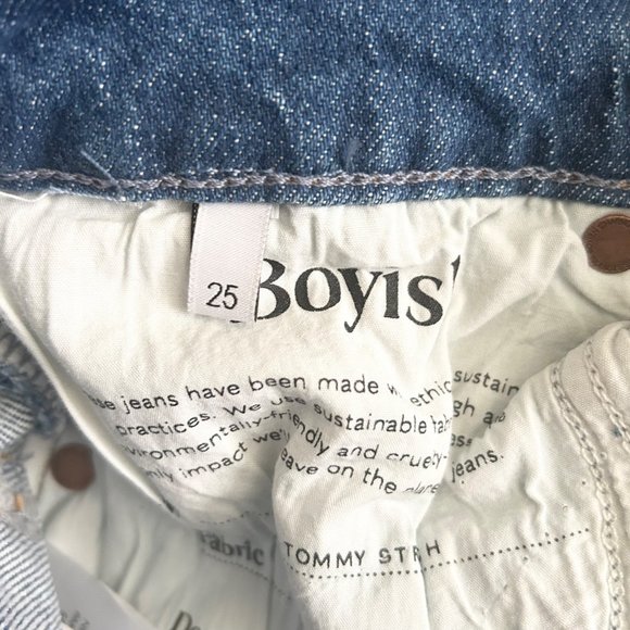 Boyish The Tommy Stretch Distressed High-Rise Straight Jeans in Wild Times - Picture 11 of 13